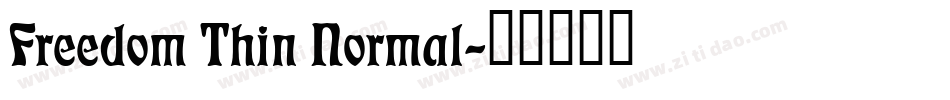 Freedom Thin Normal字体转换